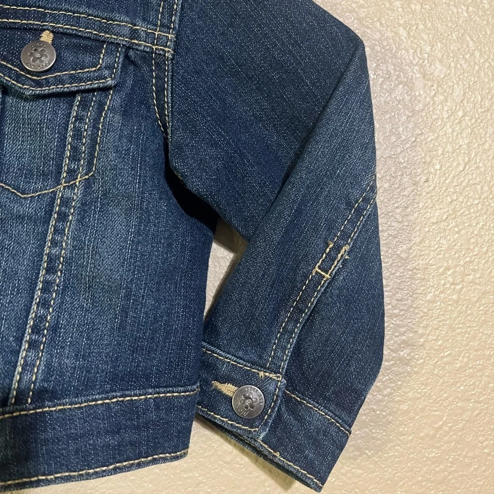 The Children's Place Blue Jean Jacket Classic Style Girls 12-18Mos